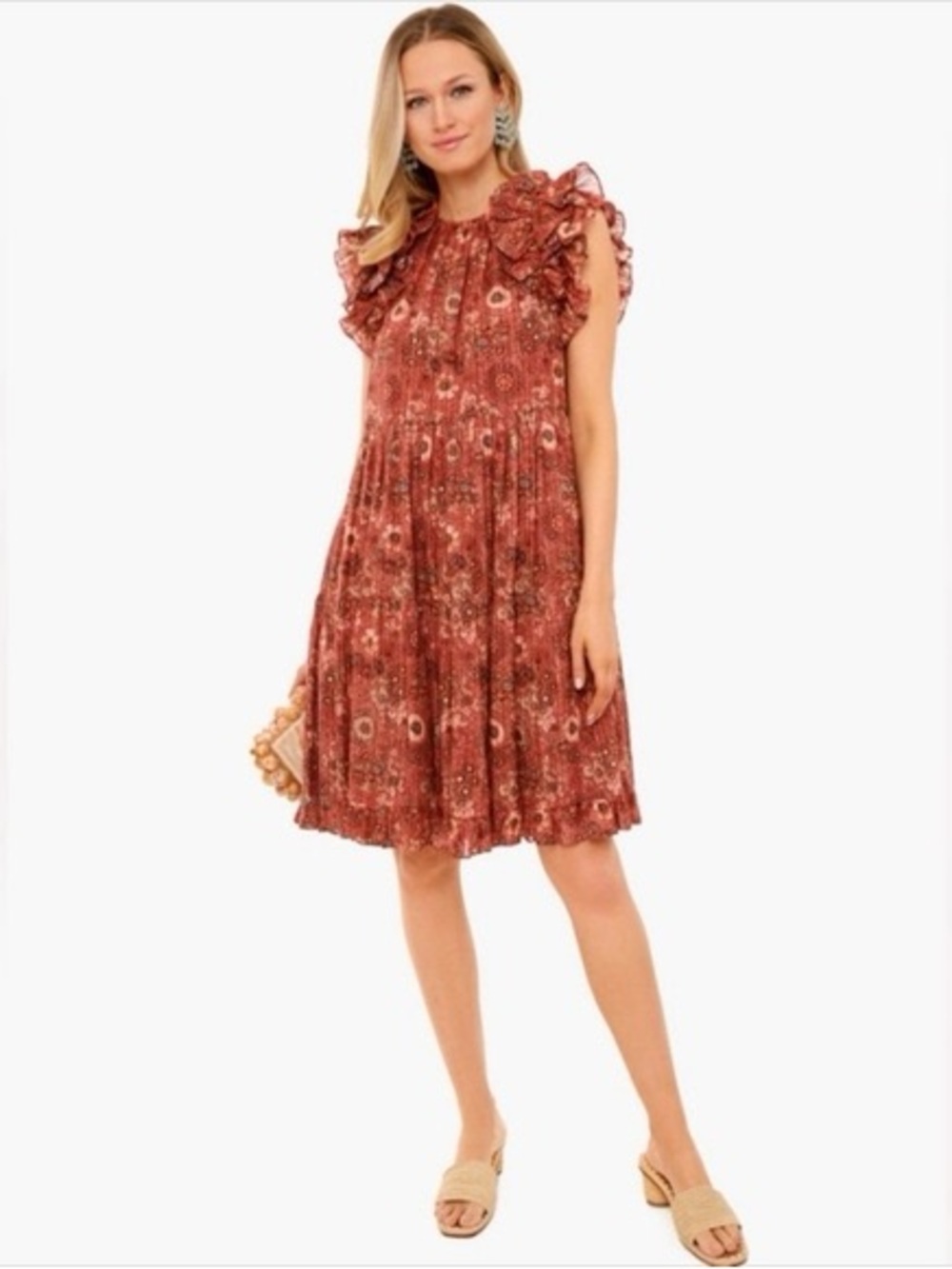 Ulla Johnson Adele Flutter
Sleeve Mini Dress in Rosebud
Flutter Size 4